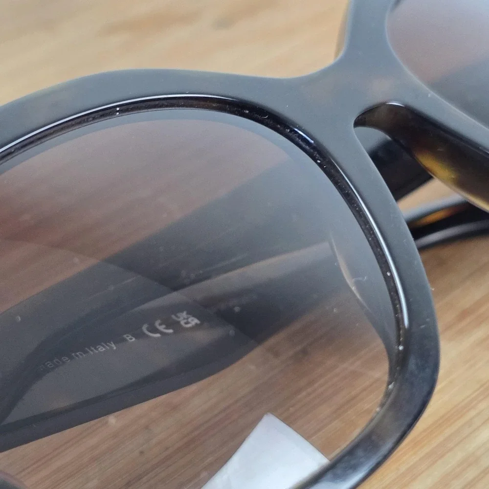 Prada SPR 16V Sunglasses Womens Brown Tortoise Brown Butterfly Tinted Italy - Picture 15 of 16